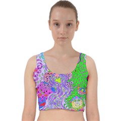 Shapechanger Velvet Racer Back Crop Top by chellerayartisans