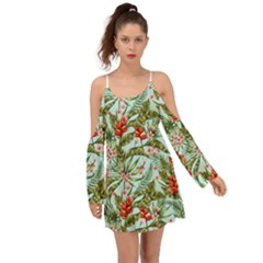 Tropical Flowers Kimono Sleeves Boho Dress by goljakoff