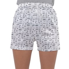 Music Notes Wallpaper Sleepwear Shorts by Mariart