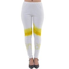 Banana Fruit Watercolor Painted Lightweight Velour Leggings by Mariart