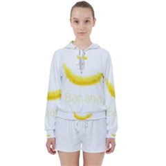 Banana Fruit Watercolor Painted Women s Tie Up Sweat by Mariart