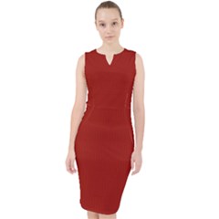 Lipstick Red - Midi Bodycon Dress by FashionLane