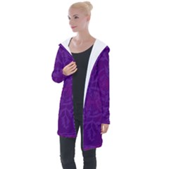 Cloister Advent Purple Longline Hooded Cardigan by HermanTelo