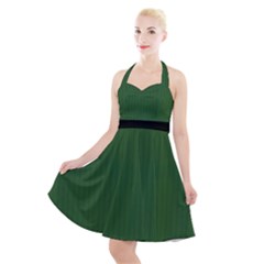 Basil Green - Halter Party Swing Dress  by FashionLane