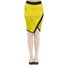 Bumblebee Yellow - Midi Wrap Pencil Skirt by FashionLane