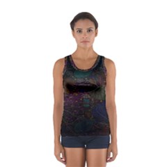 Fractal Leafs Sport Tank Top  by Sparkle