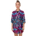 Fractal Flower Half Sleeve Chiffon Kimono View1