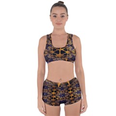 Fractal Flower Racerback Boyleg Bikini Set by Sparkle