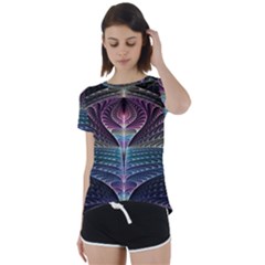 Fractal Design Short Sleeve Foldover Tee by Sparkle