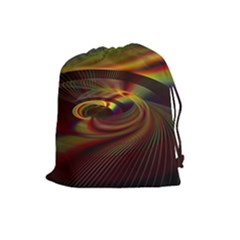 Fractal Illusion Drawstring Pouch (large) by Sparkle