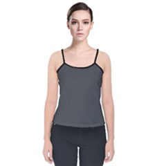 Anchor Grey - Velvet Spaghetti Strap Top by FashionLane