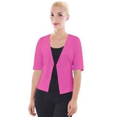 Brilliant Rose - Cropped Button Cardigan by FashionLane