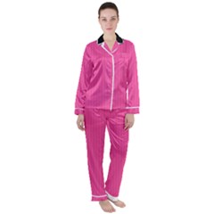 Brilliant Rose - Satin Long Sleeve Pyjamas Set by FashionLane