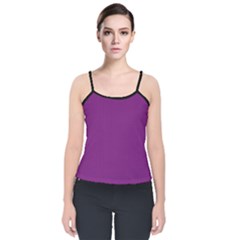 Dark Orchid - Velvet Spaghetti Strap Top by FashionLane