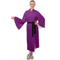 Dark Orchid - Maxi Velour Kimono by FashionLane