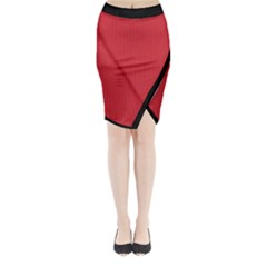 Flame Scarlet - Midi Wrap Pencil Skirt by FashionLane