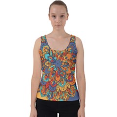 Mandala Pattern 5 Velvet Tank Top by designsbymallika