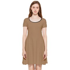 Bone Brown - Inside Out Cap Sleeve Dress by FashionLane