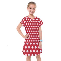 Red Polka-dot Doodles Kids  Drop Waist Dress by pishposhpal