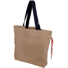 Wood Brown - Drawstring Tote Bag by FashionLane