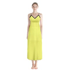 Unmellow Yellow - Button Up Chiffon Maxi Dress by FashionLane