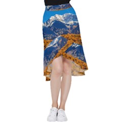 Aconcagua Park Landscape, Mendoza, Argentina Frill Hi Low Chiffon Skirt by dflcprintsclothing