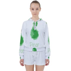 Pear Fruit Watercolor Painted Women s Tie Up Sweat by Mariart