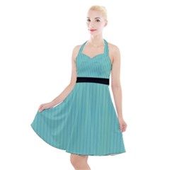 Tiffany Blue - Halter Party Swing Dress  by FashionLane