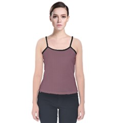 Dull Purple - Velvet Spaghetti Strap Top by FashionLane