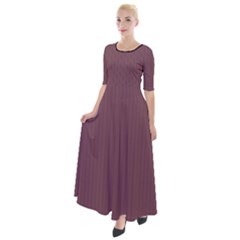 Dull Purple - Half Sleeves Maxi Dress by FashionLane