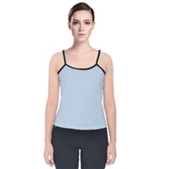 Beau Blue - Velvet Spaghetti Strap Top by FashionLane