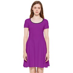 Lollipop Purple - Inside Out Cap Sleeve Dress by FashionLane