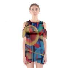 Kaleidoscope 2 Shoulder Cutout One Piece Dress by WILLBIRDWELL