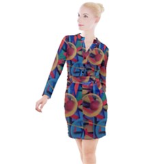 Kaleidoscope 2 Button Long Sleeve Dress by WILLBIRDWELL