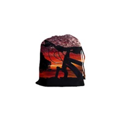 Mountain Bike Parked At Waterfront Park003 Drawstring Pouch (xs) by dflcprintsclothing