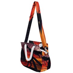 Mountain Bike Parked At Waterfront Park003 Rope Handles Shoulder Strap Bag by dflcprintsclothing