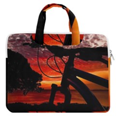 Mountain Bike Parked At Waterfront Park003 Double Pocket Laptop Bag by dflcprintsclothing