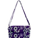 Floral blue pattern  Removable Strap Clutch Bag View1