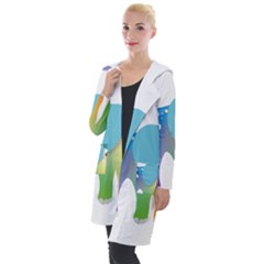 Illustrations Elephant Colorful Pachyderm Hooded Pocket Cardigan by HermanTelo