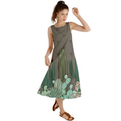 Cactus Plant Green Nature Cacti Summer Maxi Dress by Mariart