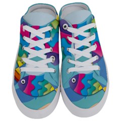 Illustrations Fish Sea Summer Colorful Rainbow Half Slippers by HermanTelo