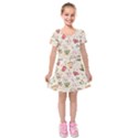 Green Tea Love Kids  Short Sleeve Velvet Dress View1