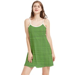 Green Knitting Summer Frill Dress by goljakoff