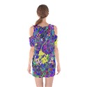 vibrant abstract floral/rainbow color Shoulder Cutout One Piece Dress View2