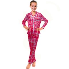 Mosaic Tapestry Kid s Satin Long Sleeve Pajamas Set by essentialimage