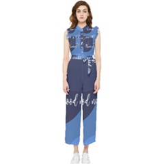 Background Good Night Women s Frill Top Jumpsuit by Mariart