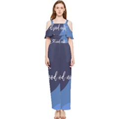 Background Good Night Draped Sleeveless Chiffon Jumpsuit by Mariart