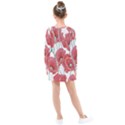 Red poppy flowers Kids  Long Sleeve Dress View2