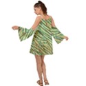 Green leaves Kimono Sleeves Boho Dress View2