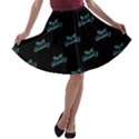 Just Beauty Words Motif Print Pattern A-line Skater Skirt View1